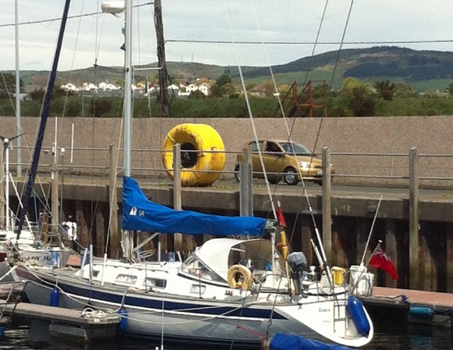 Dawn Treader in the tiny Arklow Marina