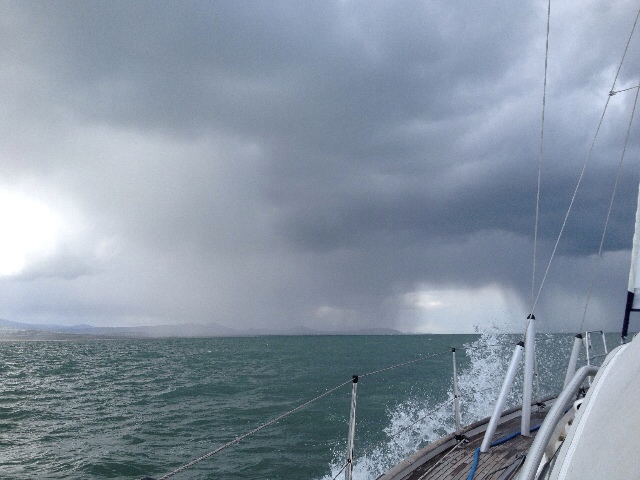 Squalls as we approached Bray Head