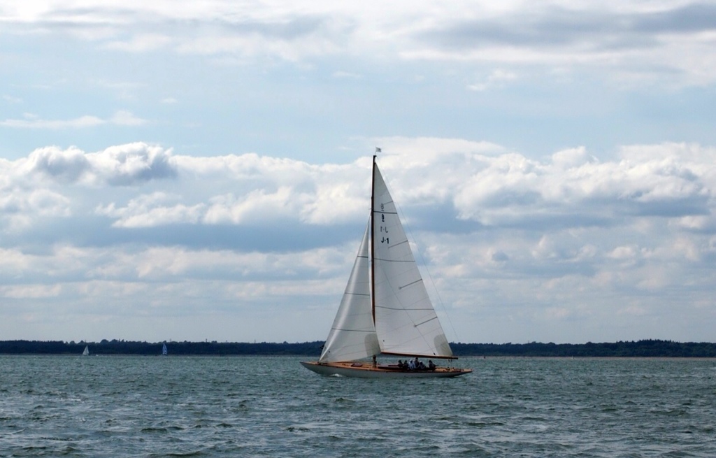 Classic 8m Yacht in the Solent