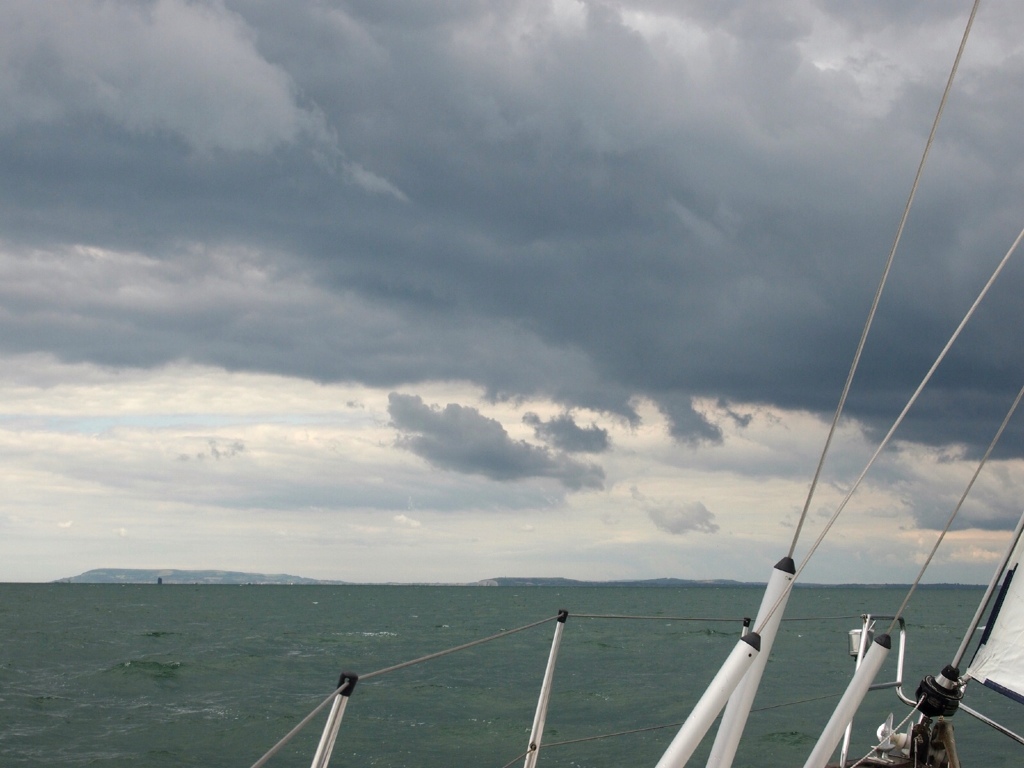 The Isle Wight on the horizon